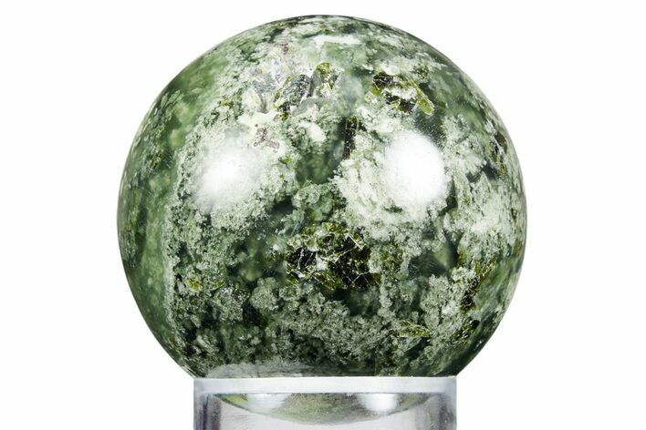 Polished Prehnite With Epidote Sphere #343062